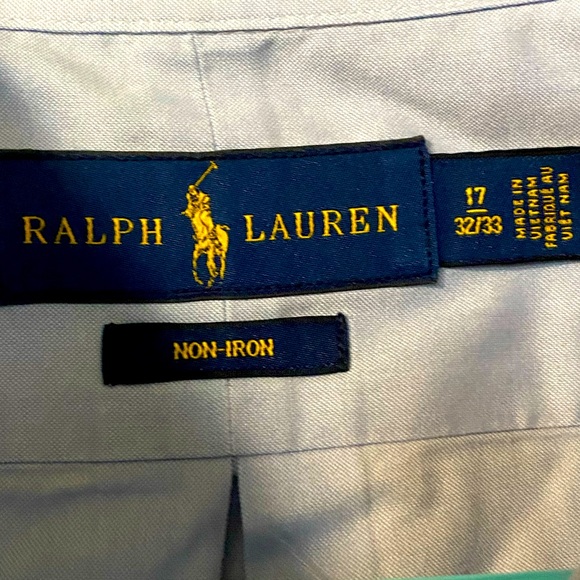 Polo by Ralph Lauren button up, long sleeve shirt. Size 17, 32-33 - Picture 3 of 4